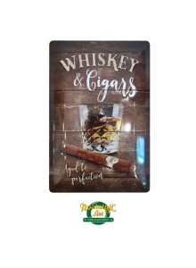 Метална табела "Уиски и пури"